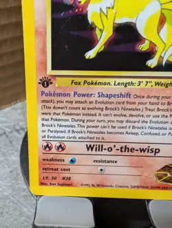 First Edition Brock's Ninetales Holo Rare Card Gym Challenge 3/132 Pokemon TCG - Image 5