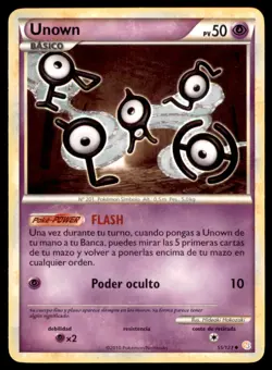 2010 Pokemon HeartGold & SoulSilver Unown Spanish #55 Basic/Uncommon - Image 1
