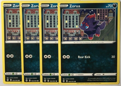 POKEMON 4X Zorua 102/203 EVOLVING SKIES COMMON NEAR MINT-PLAYSET - Image 1