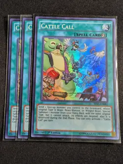 Yugioh - 3x Cattle Call SHVI-EN081 1st Super Rare NM - Image 1