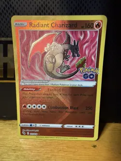 Pokemon Radiant Charizard 011/078 GO Radiant Rare HP 160 Holo TCG Card - Image 1