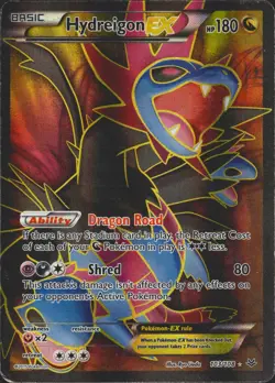 Hydreigon EX (Full Art) 103/108 Holo Ultra Rare Roaring Skies Pokemon Card MP/HP - Image 1