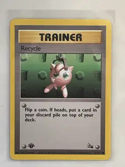 1999 Pokemon TCG Recycle 61/62 1st Edition Vintage Card WoTC Fossil Set LP - Image 1