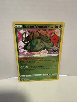 Pokemon Radiant Venusaur Holo Card Ultra Rare NM Condition 004/078 Pokemon Go - Image 1