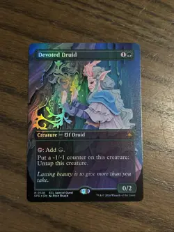 MTG, Devoted Druid FOIL (Borderless) 138 NM Special Guests Foil - Image 1