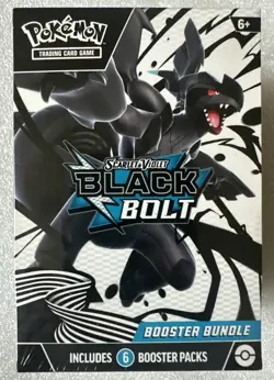 Pokemon Scarlet & Violet Black Bolt Booster Bundle (6 Packs) NEW SEALED - Image 1