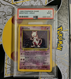 PSA 9 Mewtwo 10/102 Base Set Unlimited 1999 HOLO Pokemon Graded TCG MINT - Image 1