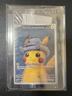 PIKACHU VAN GOGH WITH GREY FELT HAT SVP EN 085 PROMO POKEMON CARD-SEALED - Image 1
