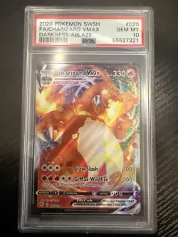 Pokemon TCG Charizard VMAX Darkness Ablaze Ultra Rare 020/189 PSA 10 - Image 1
