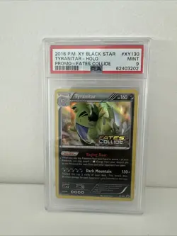Tyranitar XY130 PSA 9 2016 Pokemon XY Fates Collide Prerelease Promo Holo Pop 58 - Image 1