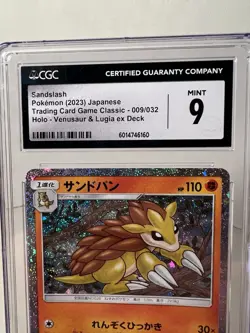 Pokemon Sandslash Classic Collection CGC 9 Japanese 009/032 - Image 2