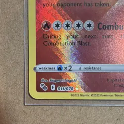 Pokemon Radiant Charizard Radiant Rare Holo 011/078 Pokemon GO 160 HP Card - Image 5