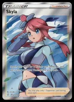 Pokemon Cards Skyla 072/072 Shining Fates Rare Ultra NM - Image 1