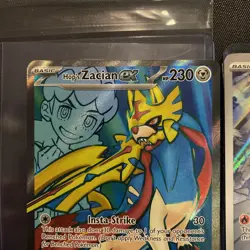 Pokemon Journey Together, N,s Reshiram & Hop’s Zacian EX, Holo Rare, NM/M - Image 3
