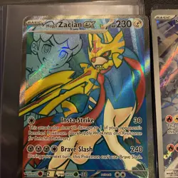 Pokemon Journey Together, N,s Reshiram & Hop’s Zacian EX, Holo Rare, NM/M - Image 4