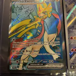 Pokemon Journey Together, N,s Reshiram & Hop’s Zacian EX, Holo Rare, NM/M - Image 5