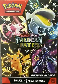 Pokemon TCG Scarlet & Violet Paldean Fates Booster Bundle Box 6 Packs New - Image 1