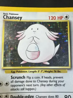 Chansey 003/102 Base Set Holo Pokemon - Image 2