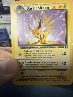 Pokemon TCG Dark Jolteon Team Rocket 1st Edition (38/82) - Image 1