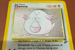 POKEMON TCG CHANSEY 3/130 RARE HOLO BASE SET 2 NEAR MINT NO PLAY PACK TO FOLDER - Image 4
