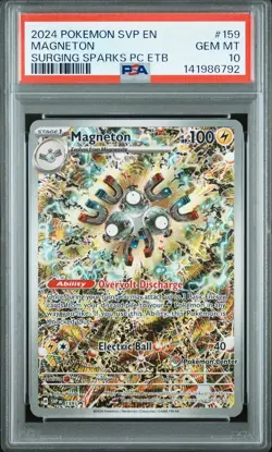 2024 Pokemon SVP EN Magneton Surging Sparks Promo Pokemon Center Stamped PSA 10 - Image 1