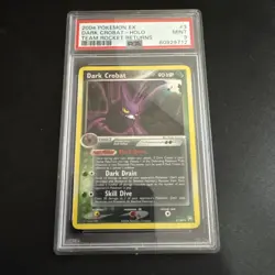 PSA 9 MINT Pokemon DARK CROBAT Holo Rare 2004 ex Team Rocket Returns #3/109 - Image 1