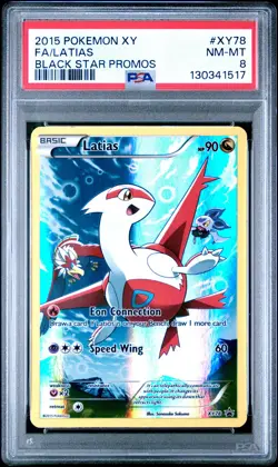 2015 POKEMON XY BLACK STAR PROMO LATIAS #XY78 HOLO PSA 8 NM #130341517 - Image 1