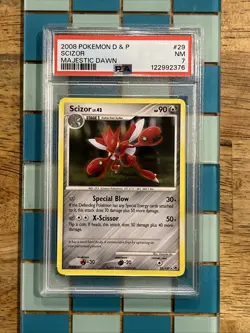 GRADED PSA 7 2008 Pokemon D & P Scizor Majestic Dawn #29 - Image 1
