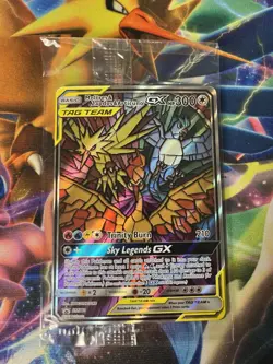 Pokemon Sealed Moltres And Zapdos And Articuno SM210 Stained Glass Promo - Image 2