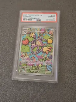 2025 Pokemon Pel En Ambipom Illustration Rare PSA 10 Gem Mint - Image 1