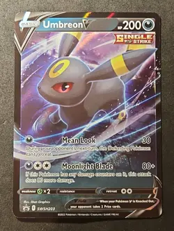 Umbreon V 2019 Pokemon SWSH Black Star Promo SWSH203 NM (1A) - Image 1