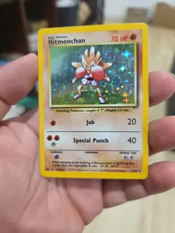 Hitmonchan 7/102 Holo Base Set Vintage WOTC Pokemon LP-EXC - Image 2