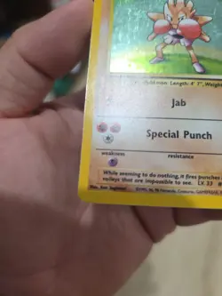 Hitmonchan 7/102 Holo Base Set Vintage WOTC Pokemon LP-EXC - Image 4