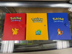 Vintage 1999 Pokemon TCG Snap Album Lot x3 Pikachu Bulbasaur Charmander - Image 1