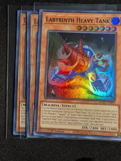 Yugioh - 3x Labyrinth Heavy Tank MAZE-EN001 1st Super Rare NM - Image 1