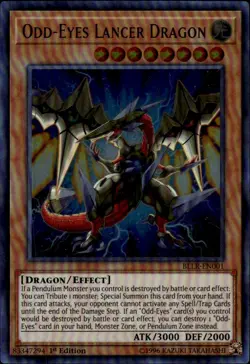 Yu-Gi-Oh! Odd-Eyes Lancer Dragon Ultra Rare BLLR-EN001 - Image 1