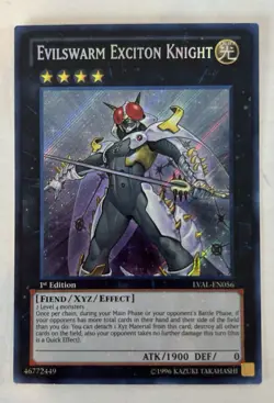 Evilswarm Exciton Knight LVAL-EN056 Legacy of the Valiant 1st Edition LP - Image 1