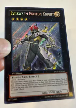Evilswarm Exciton Knight LVAL-EN056 Legacy of the Valiant 1st Edition LP - Image 3