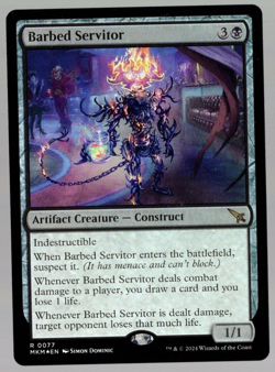 Barbed Servitor 0077 Rare Foil Murders at Karlov Manor MTG Near Mint - Image 1