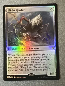 Blight Herder Foil X3 Battle For Zendikar Ex+ Condition See Front/back Pics - Image 4