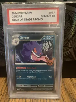 Pokemon 2024 Gengar Trick Or Trade Cased Card * Not A Psa Slab* - Image 1
