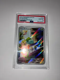 2024 POKEMON SCR EN-STELLAR CROWN ILLUSTRATION RARE #143 BULBASAUR PSA 10 - Image 1