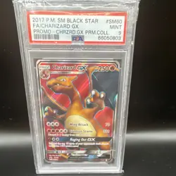 Pokemon Charizard GX SM60 Promo Holo Full Art PSA 9 Black Star 2017 - Image 1