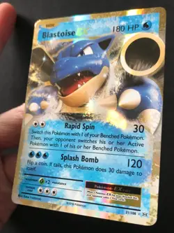 Blastoise EX 21/108 XY Evolutions HOLO ULTRA RARE Shiny Pokemon Card Near Mint - Image 3