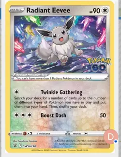 Framed Pokemon TCG Radient Eevee Meltan - Image 2