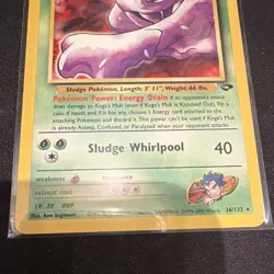 Pokemon Koga's Muk 26/132 Gym Challenge Rare Unlimited 80 HP Sludge English - Image 2