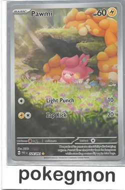 Pokemon Scarlet & Violet Paldean Fates Pawmi Illustration Rare 226/091 NM - Image 1