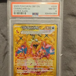 Pokemon Charizard ex 228/197 Obsidian Flames Hyper Rare Holo PSA 8 - Image 1