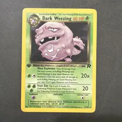 [LP] 2000 Pokemon Team Rocket Dark Weezing 1st Edition #31/82 Non-Holo - Image 1