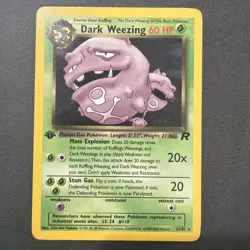 [LP] 2000 Pokemon Team Rocket Dark Weezing 1st Edition #31/82 Non-Holo - Image 2